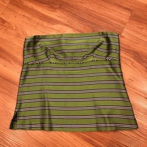 JCrew 100% Silk striped strapless tube top